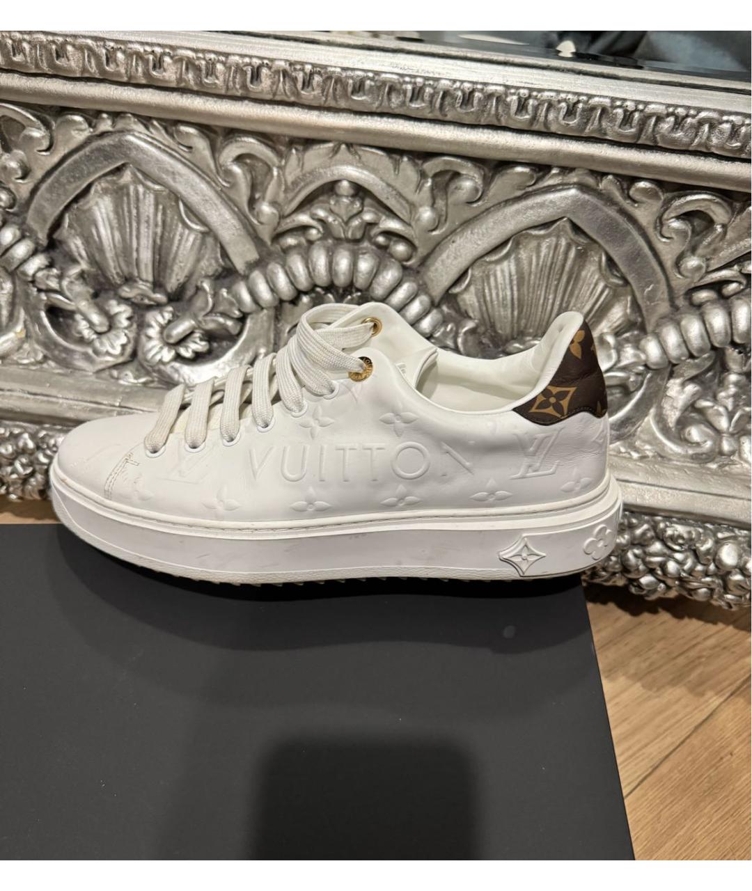 LOUIS VUITTON Белые кожаные кеды, фото 8