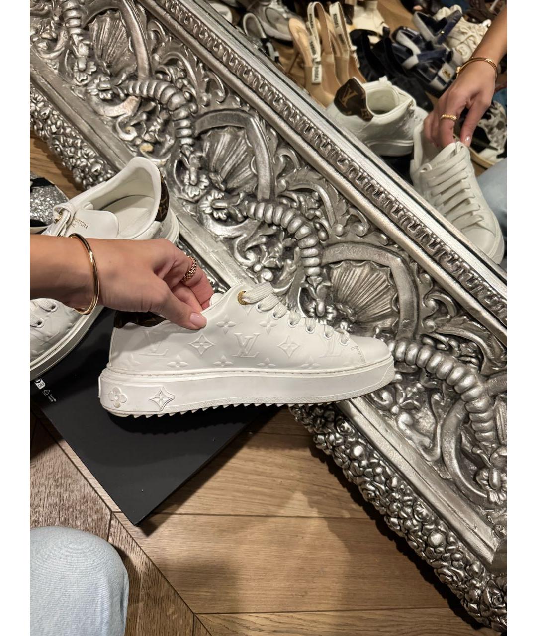 LOUIS VUITTON Белые кожаные кеды, фото 6