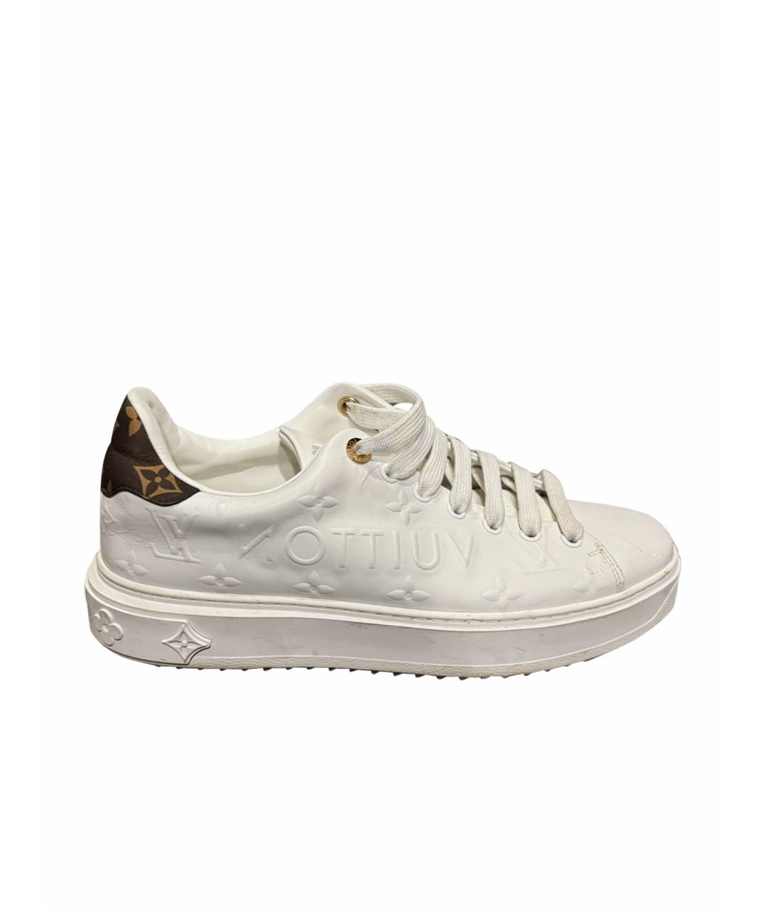 LOUIS VUITTON Белые кожаные кеды, фото 1