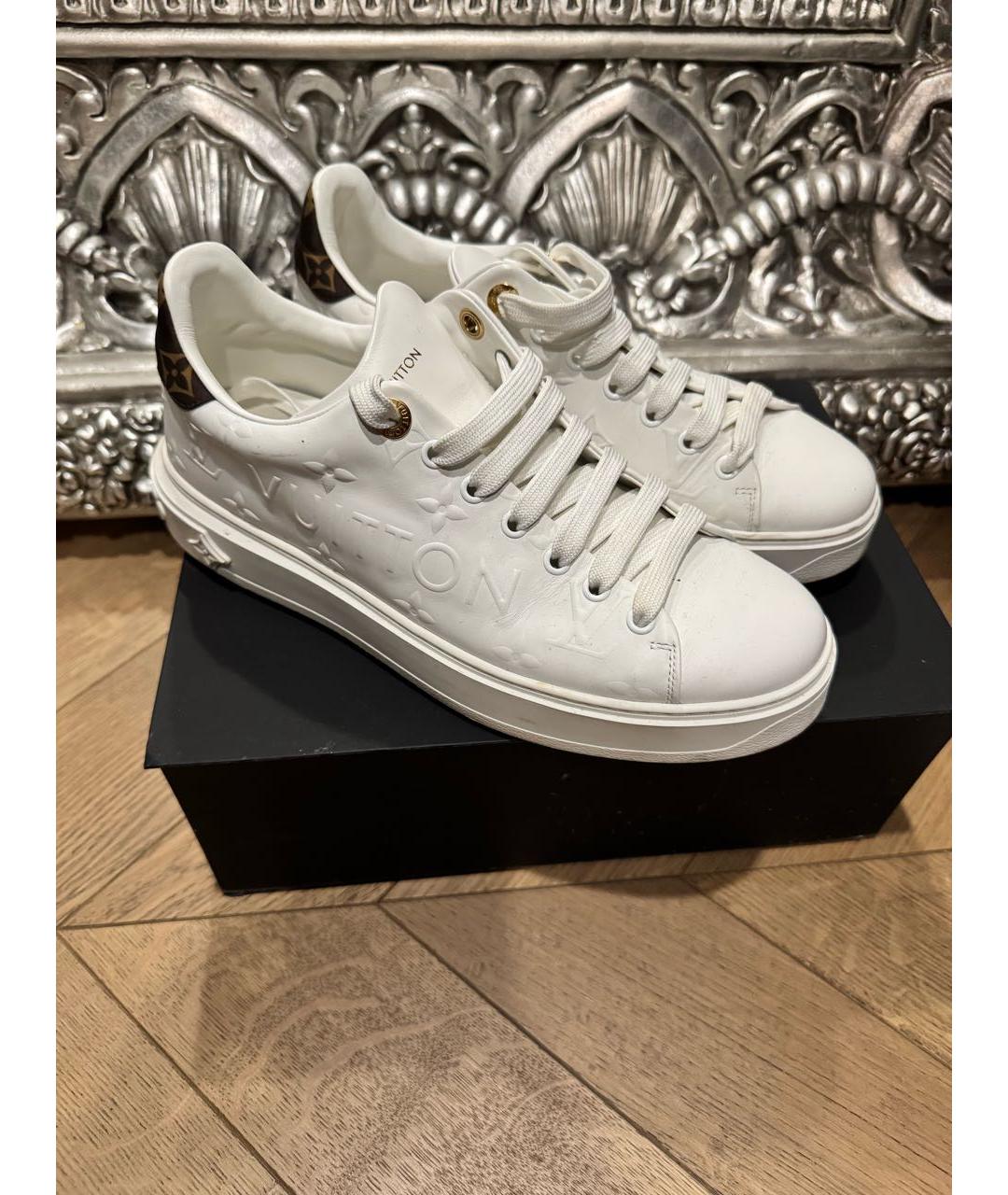 LOUIS VUITTON Белые кожаные кеды, фото 5