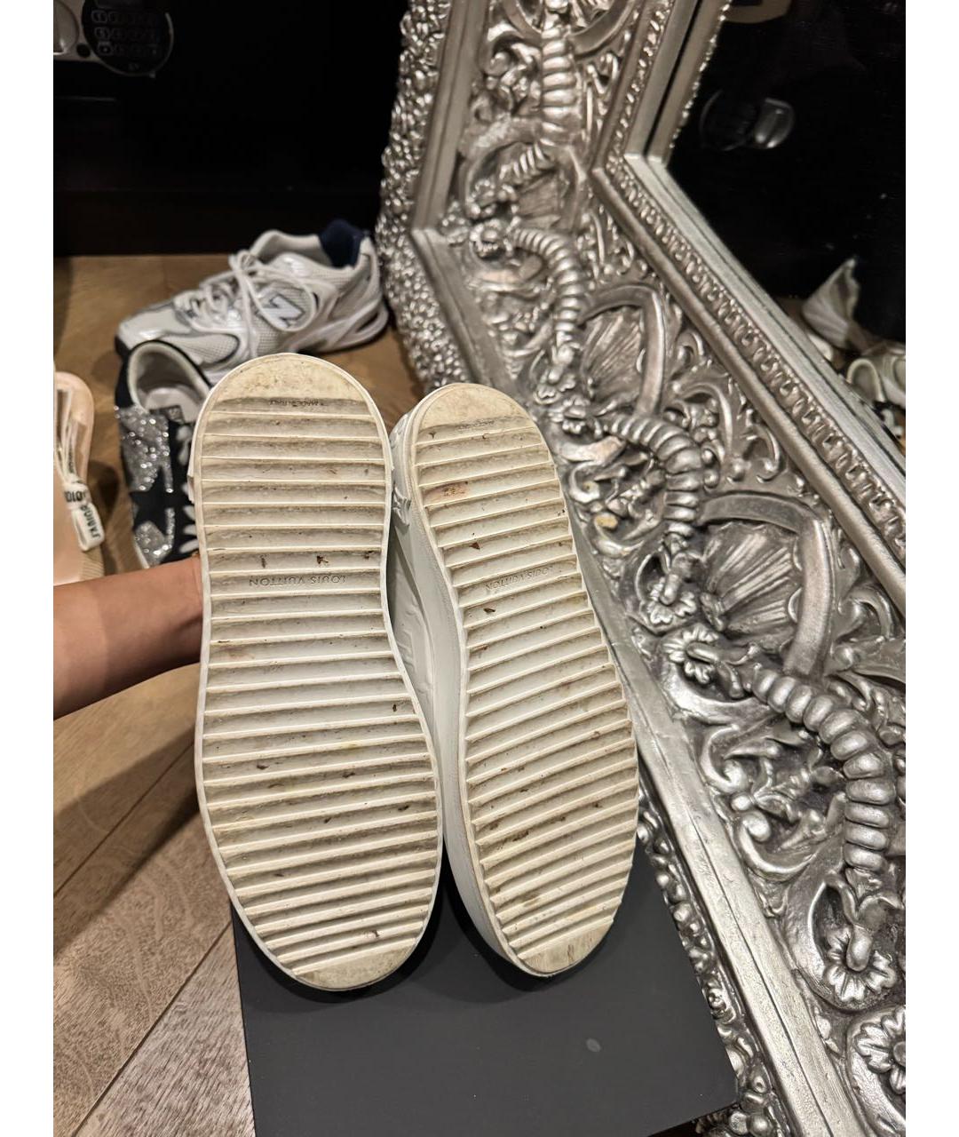 LOUIS VUITTON Белые кожаные кеды, фото 3