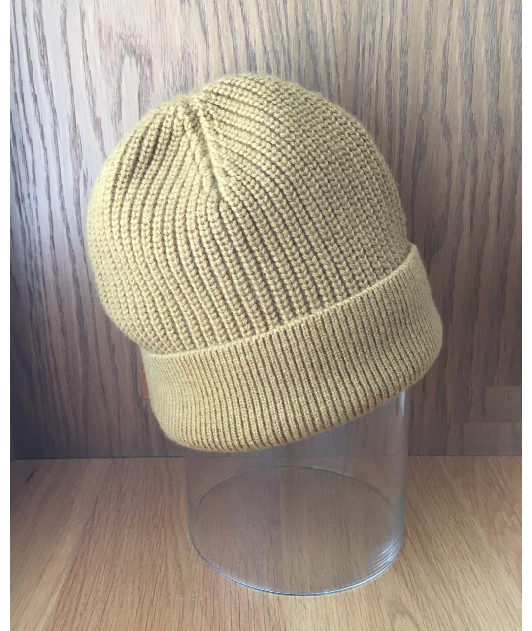BURBERRY Горчичная шерстяная шапка, фото 6