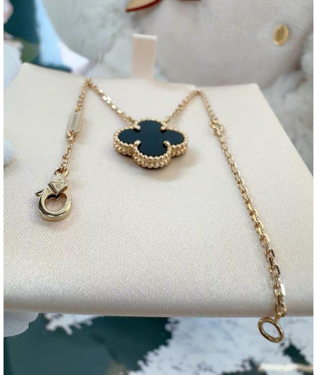 VAN CLEEF & ARPELS Черное колье из розового золота, фото 4
