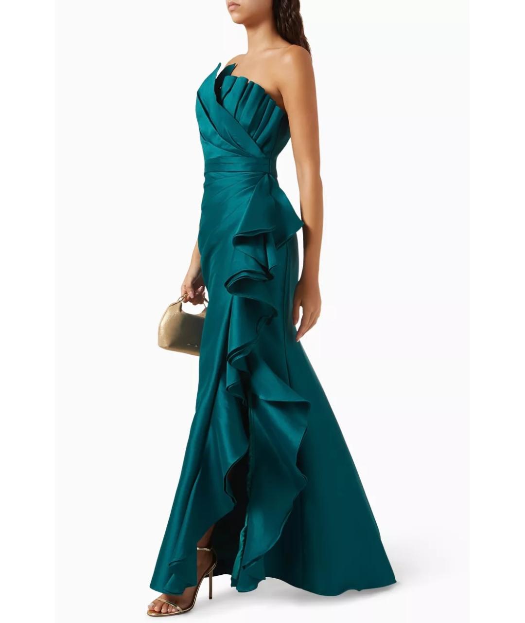 BADGLEY MISCHKA Бирюзовое вечернее платье, фото 4