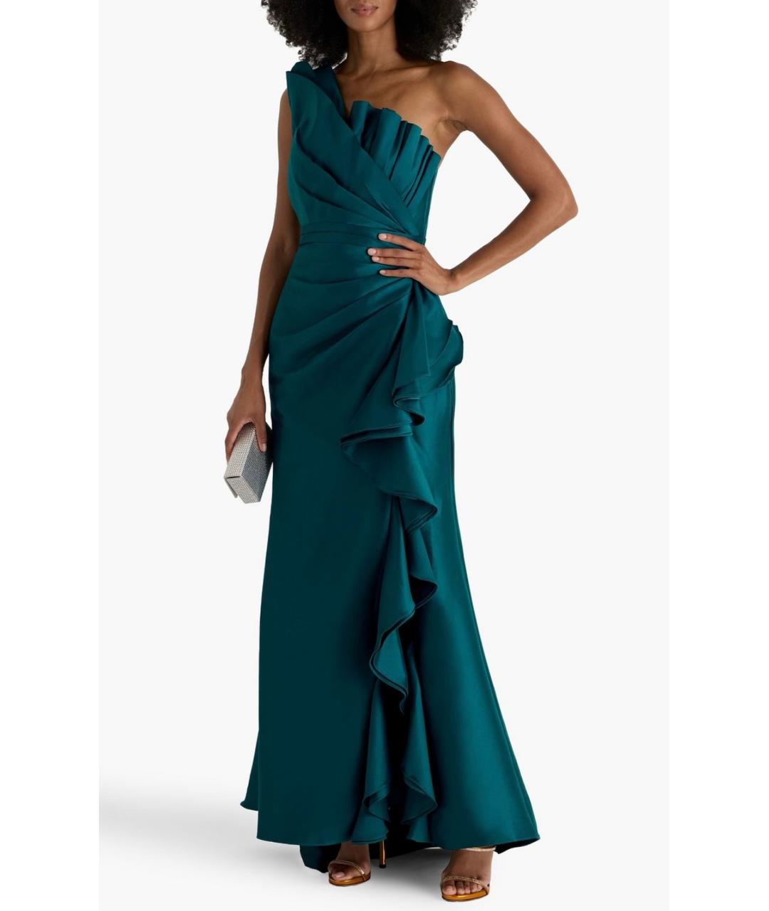 BADGLEY MISCHKA Бирюзовое вечернее платье, фото 2