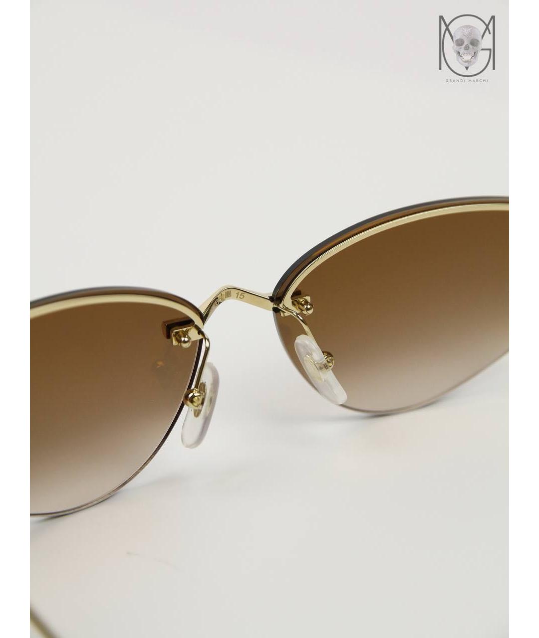 CARTIER Золотые металлические солнцезащитные очки, фото 4