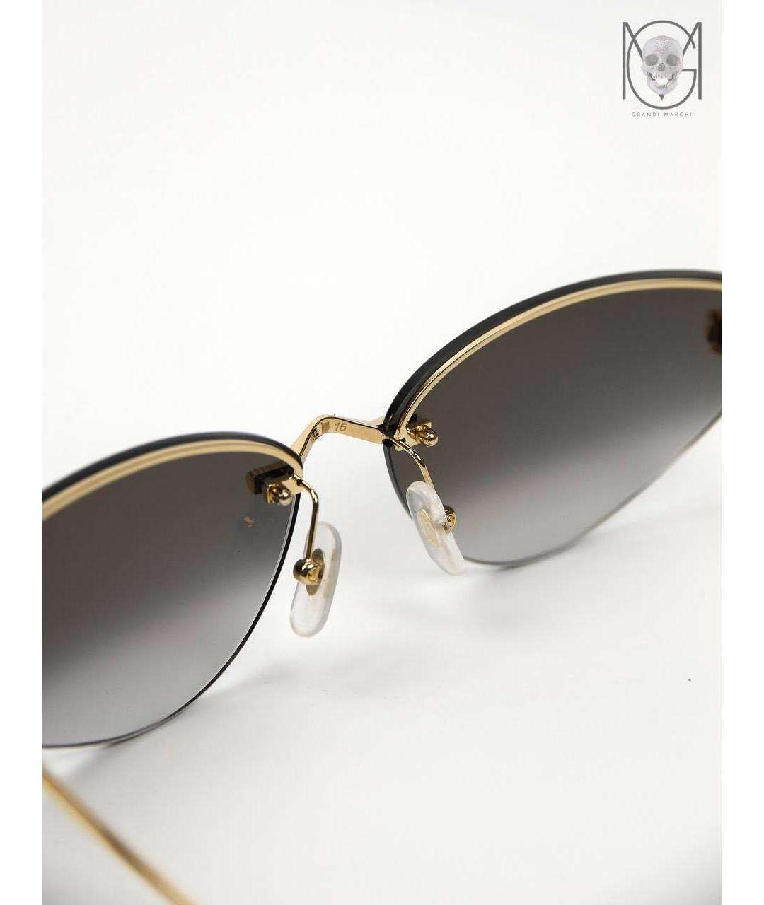 CARTIER Золотые металлические солнцезащитные очки, фото 4