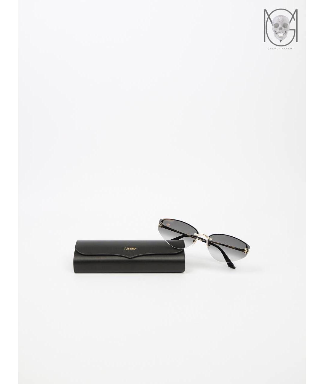 CARTIER Золотые металлические солнцезащитные очки, фото 5