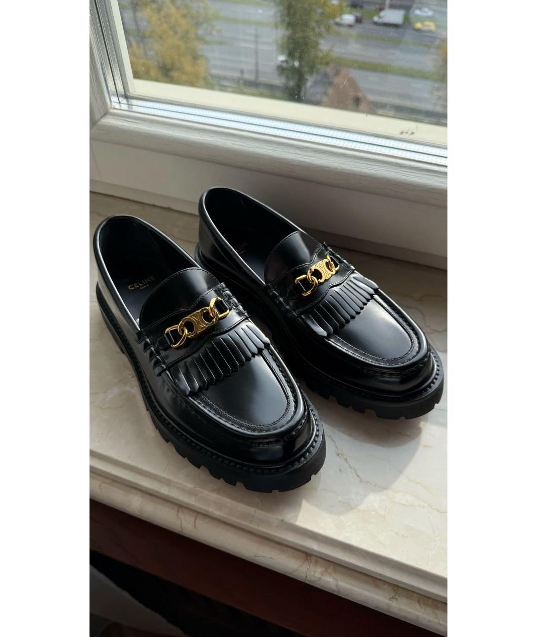 CELINE Черные лоферы, фото 6