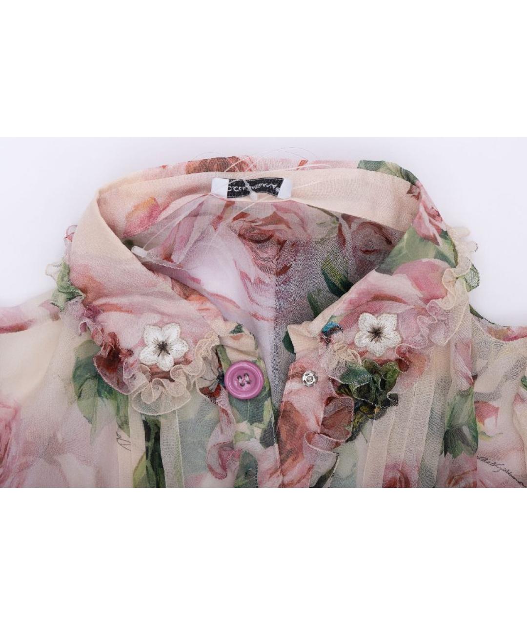 DOLCE&GABBANA Мульти шелковая рубашка/блузка, фото 9