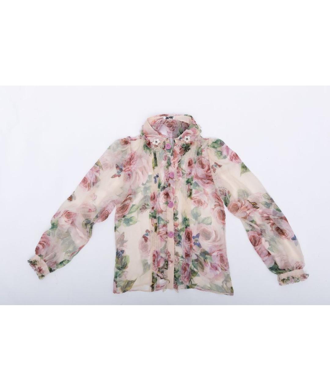 DOLCE&GABBANA Мульти шелковая рубашка/блузка, фото 10
