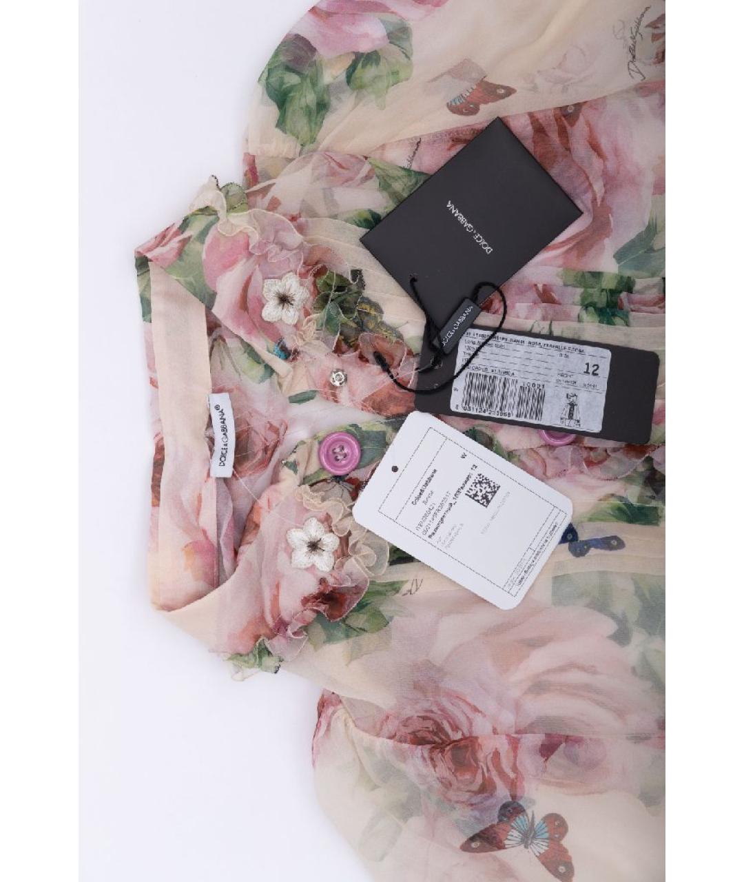 DOLCE&GABBANA Мульти шелковая рубашка/блузка, фото 4