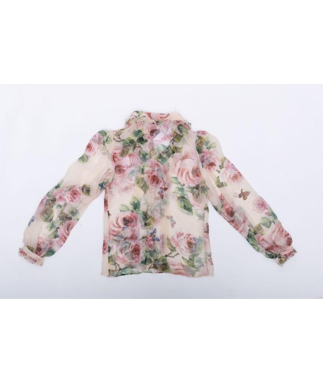 DOLCE&GABBANA Мульти шелковая рубашка/блузка, фото 2