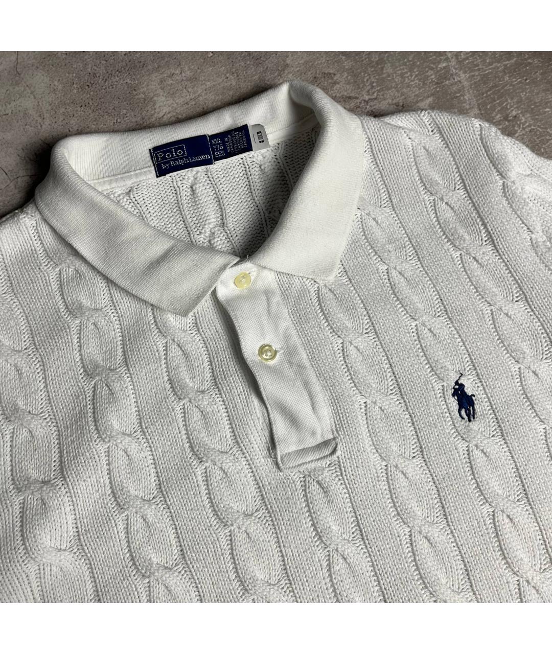 POLO RALPH LAUREN Белый хлопковый джемпер / свитер, фото 2