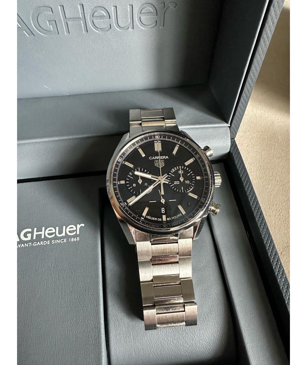 TAG HEUER Черные стальные часы, фото 9