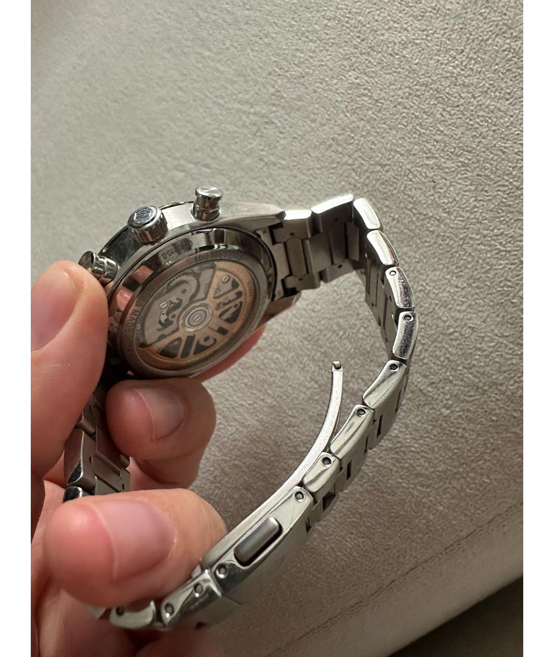 TAG HEUER Черные стальные часы, фото 7