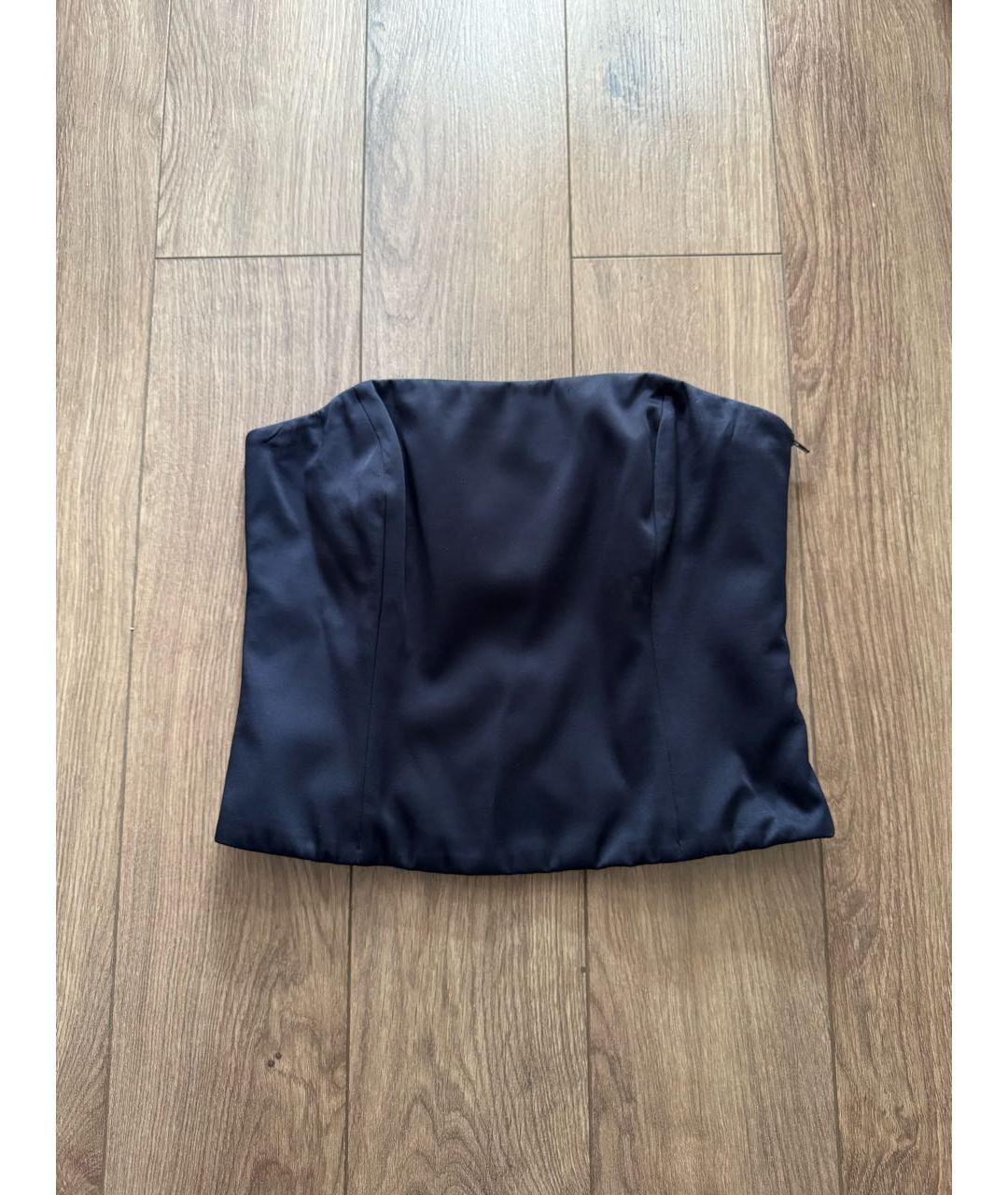 BRUNELLO CUCINELLI Темно-синий ацетатный корсет, фото 5