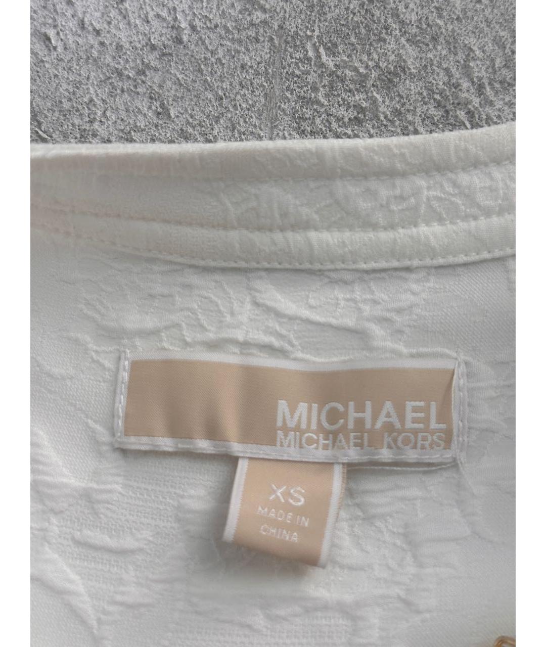 MICHAEL MICHAEL KORS Белое полиэстеровое повседневное платье, фото 3