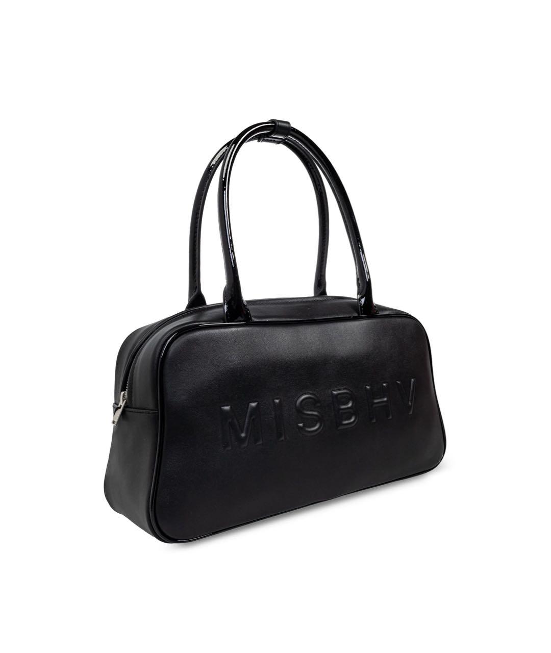 MISBHV Черная кожаная сумка с короткими ручками, фото 2