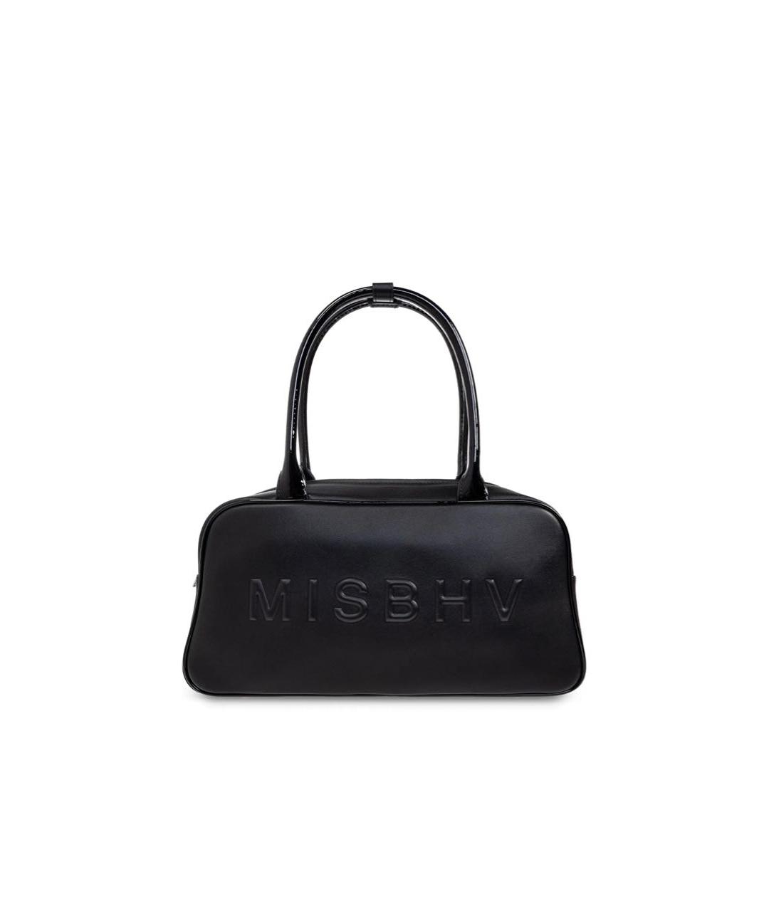 MISBHV Черная кожаная сумка с короткими ручками, фото 1