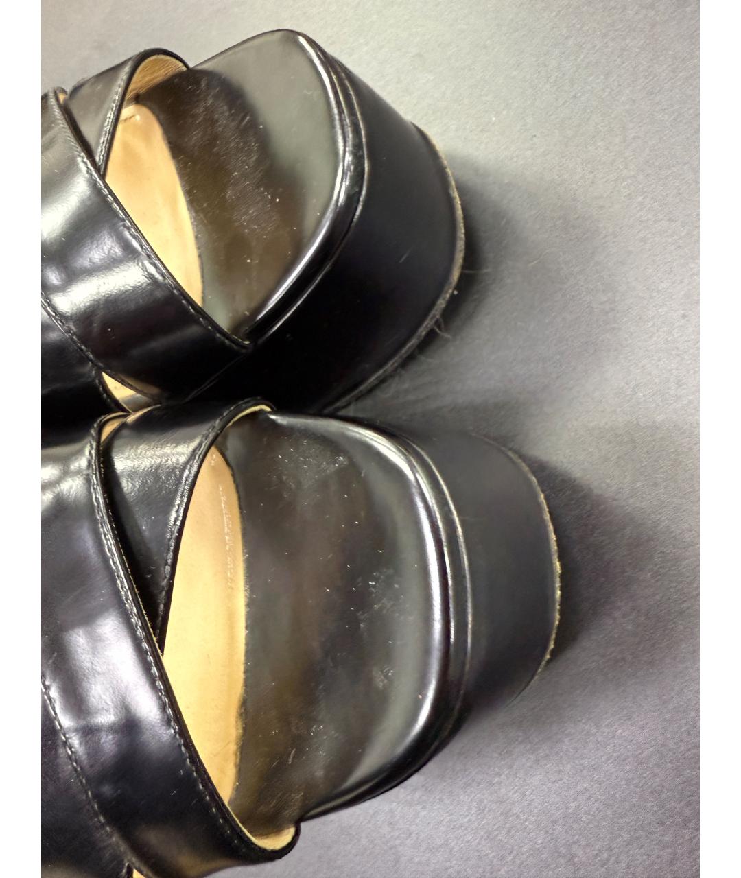 PRADA Черные босоножки из лакированной кожи, фото 7