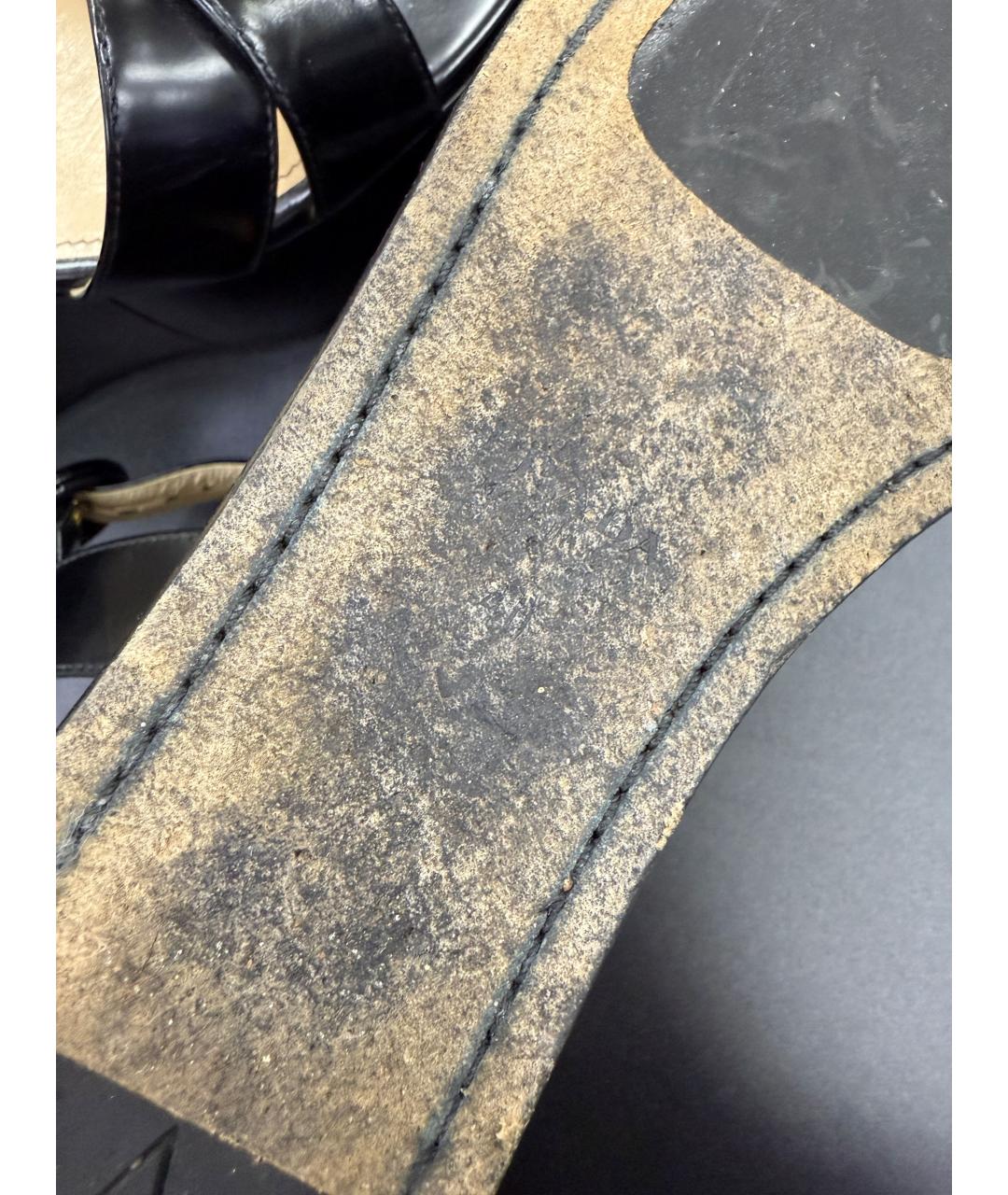 PRADA Черные босоножки из лакированной кожи, фото 8