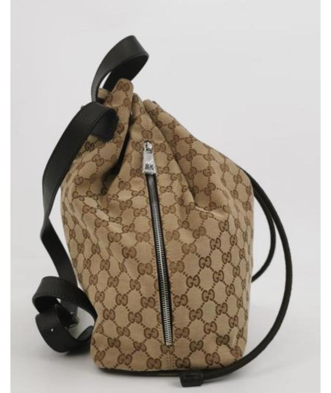 GUCCI Бежевый тканевый рюкзак, фото 2