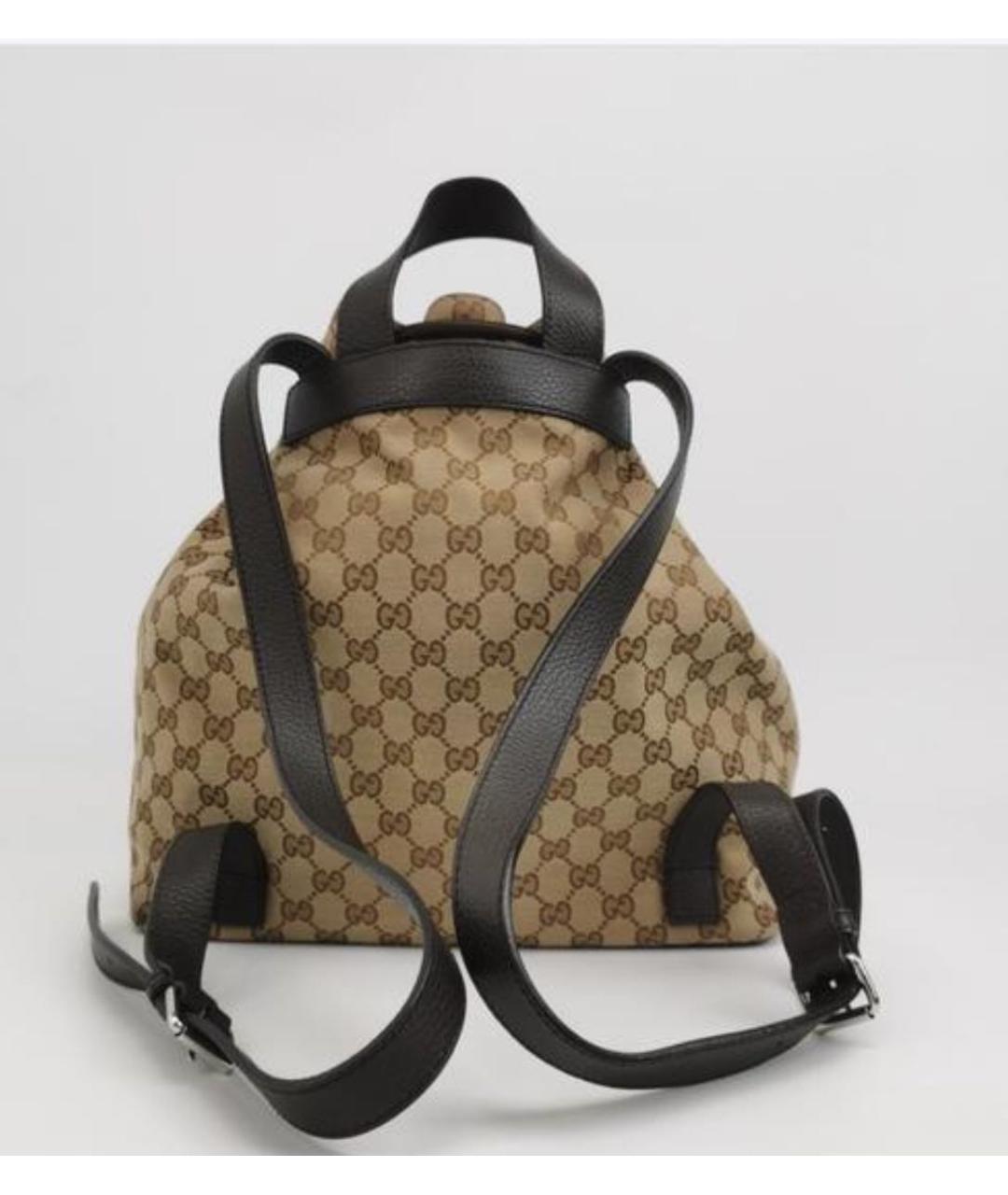 GUCCI Бежевый тканевый рюкзак, фото 3