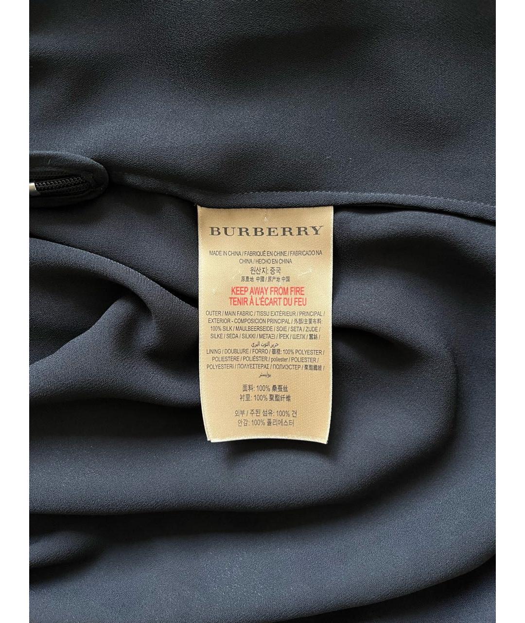 BURBERRY Мульти шелковое повседневное платье, фото 4