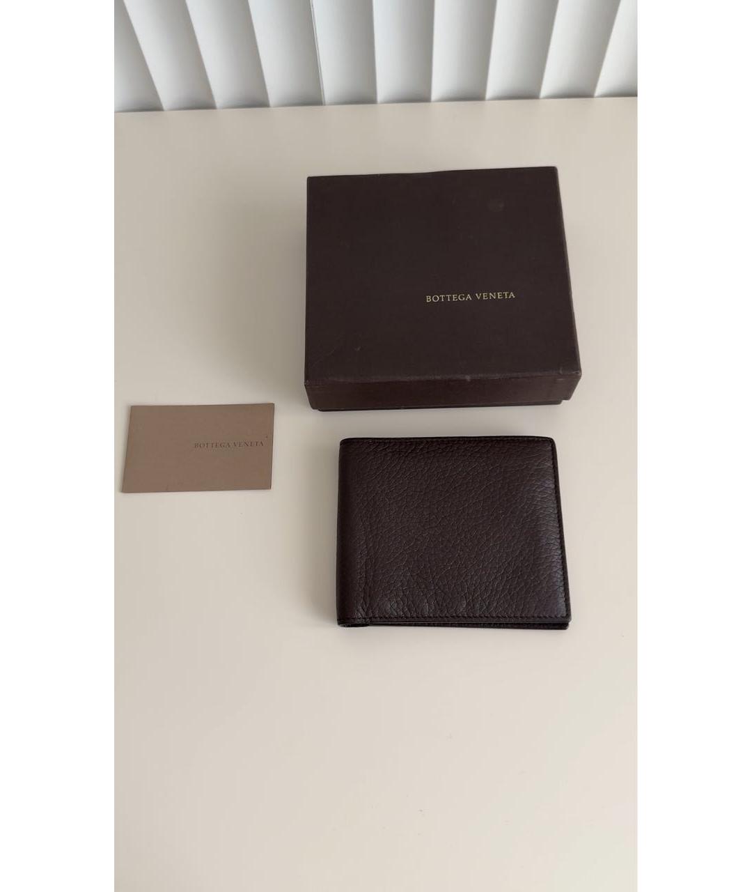 BOTTEGA VENETA Коричневый кожаный кошелек, фото 4