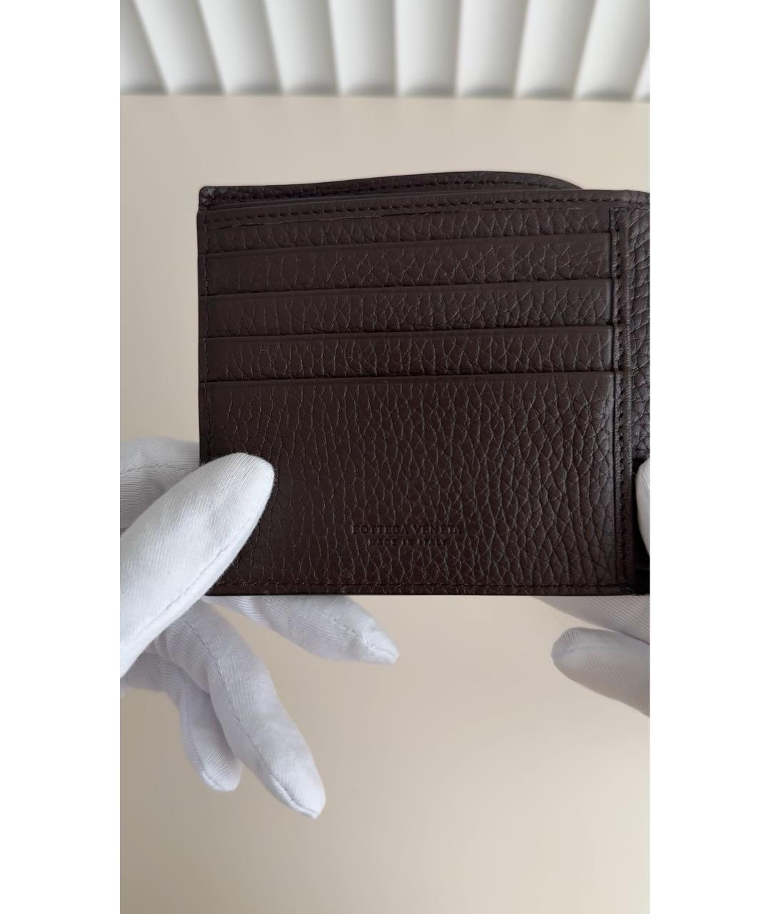 BOTTEGA VENETA Коричневый кожаный кошелек, фото 5
