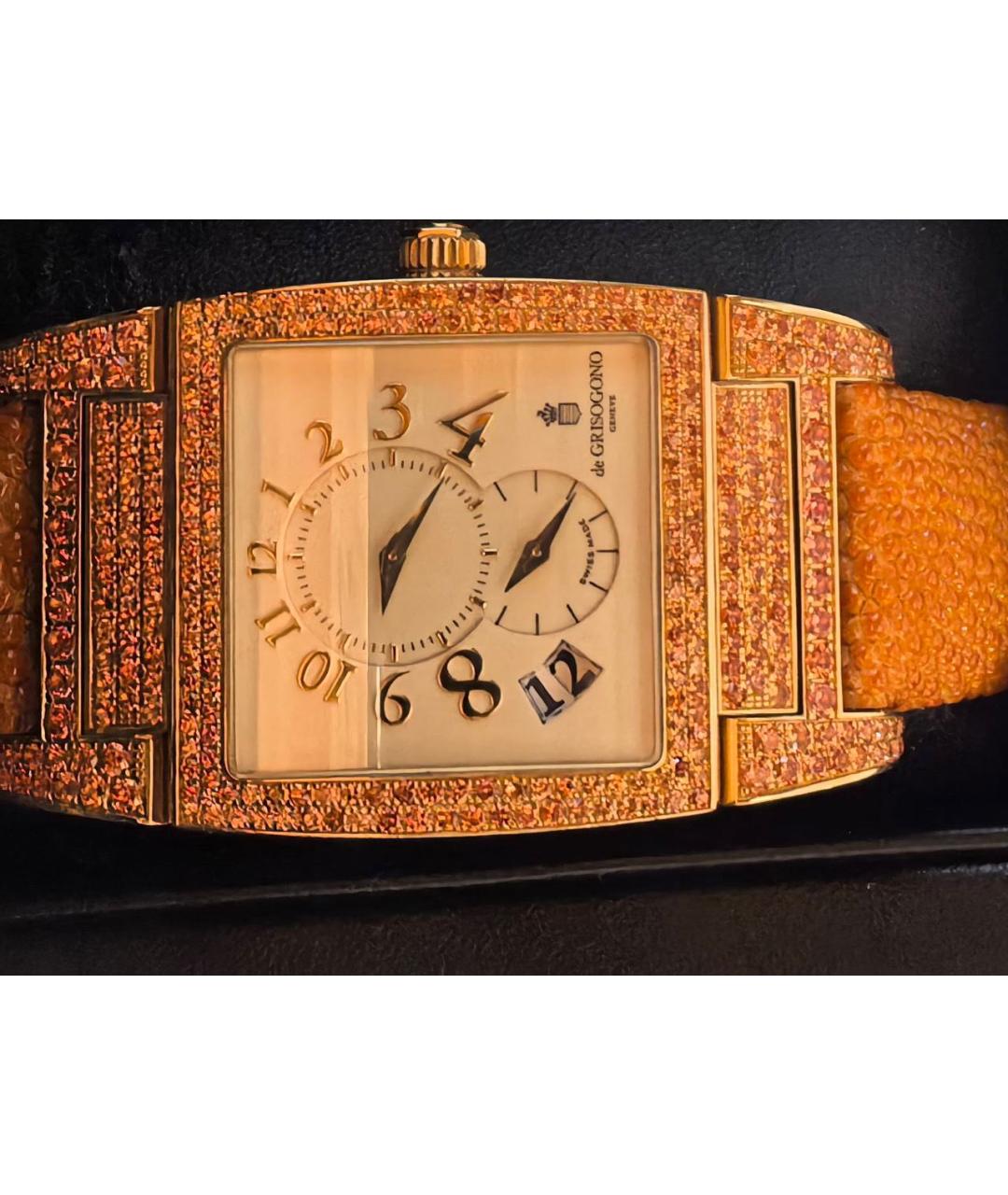 DE GRISOGONO Золотые часы из желтого золота, фото 3