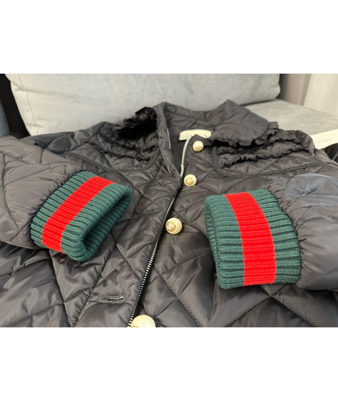 GUCCI Черная полиамидовая куртка, фото 4