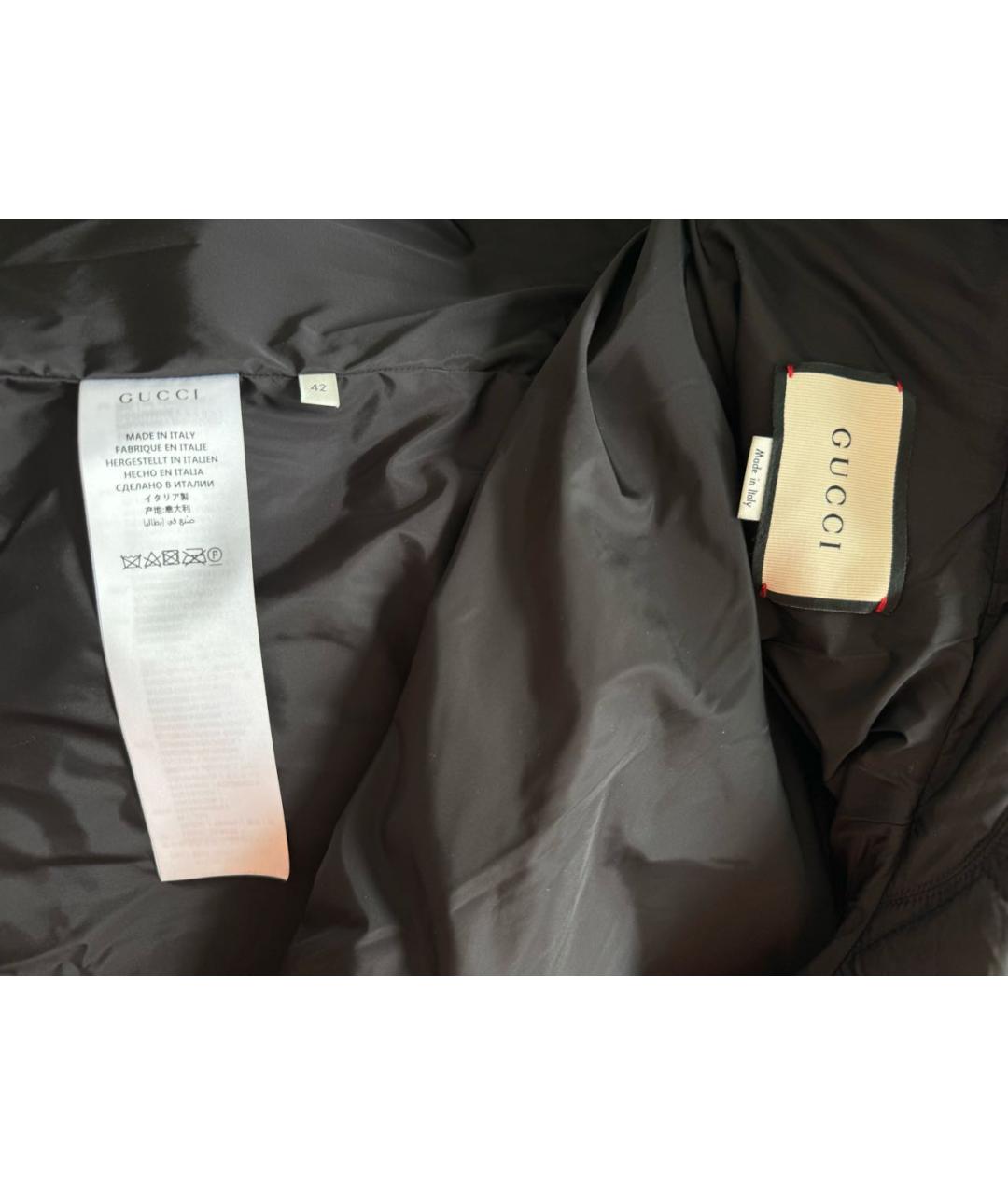 GUCCI Черная полиамидовая куртка, фото 7