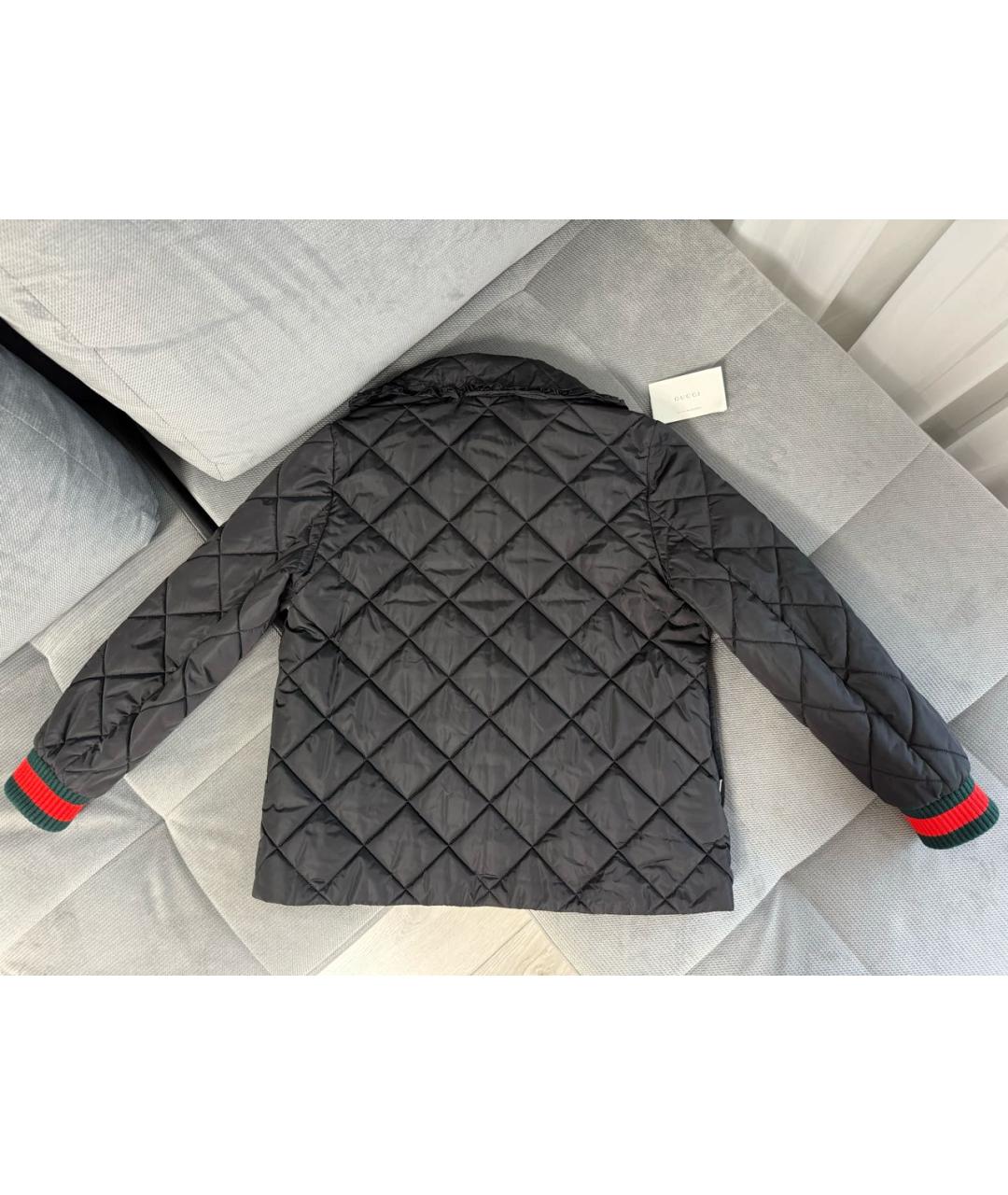 GUCCI Черная полиамидовая куртка, фото 2