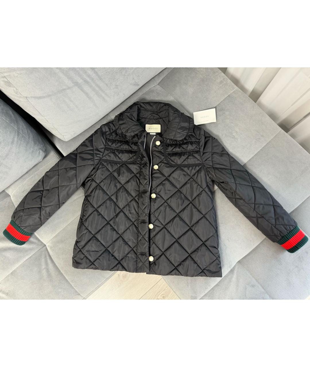 GUCCI Черная полиамидовая куртка, фото 6