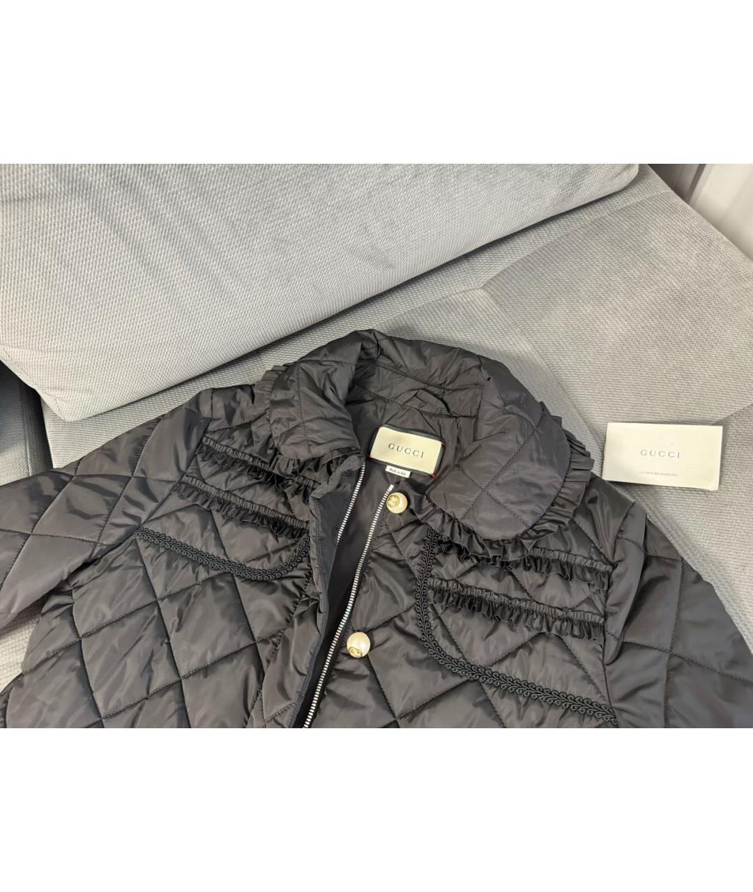 GUCCI Черная полиамидовая куртка, фото 3