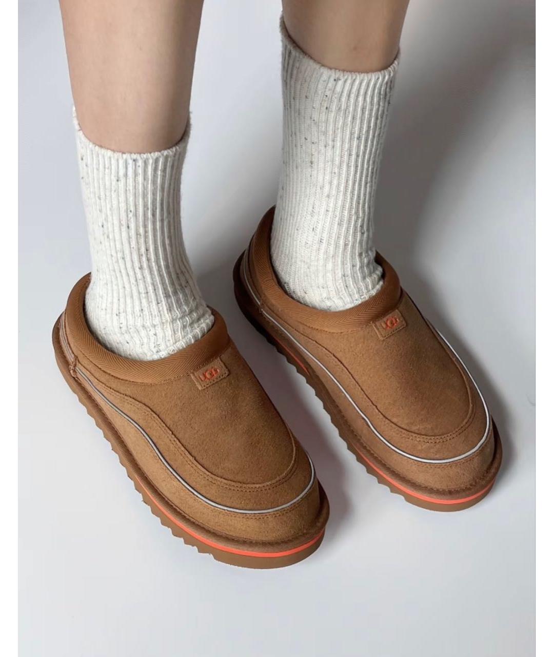 UGG AUSTRALIA Коричневые замшевые сабо, фото 2