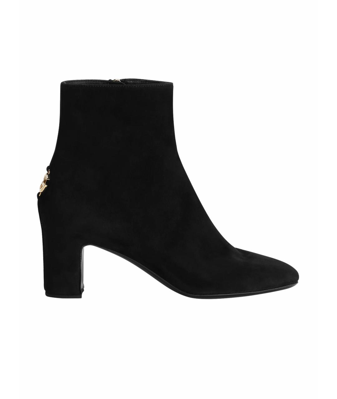 DOLCE&GABBANA Черные замшевые ботильоны, фото 1
