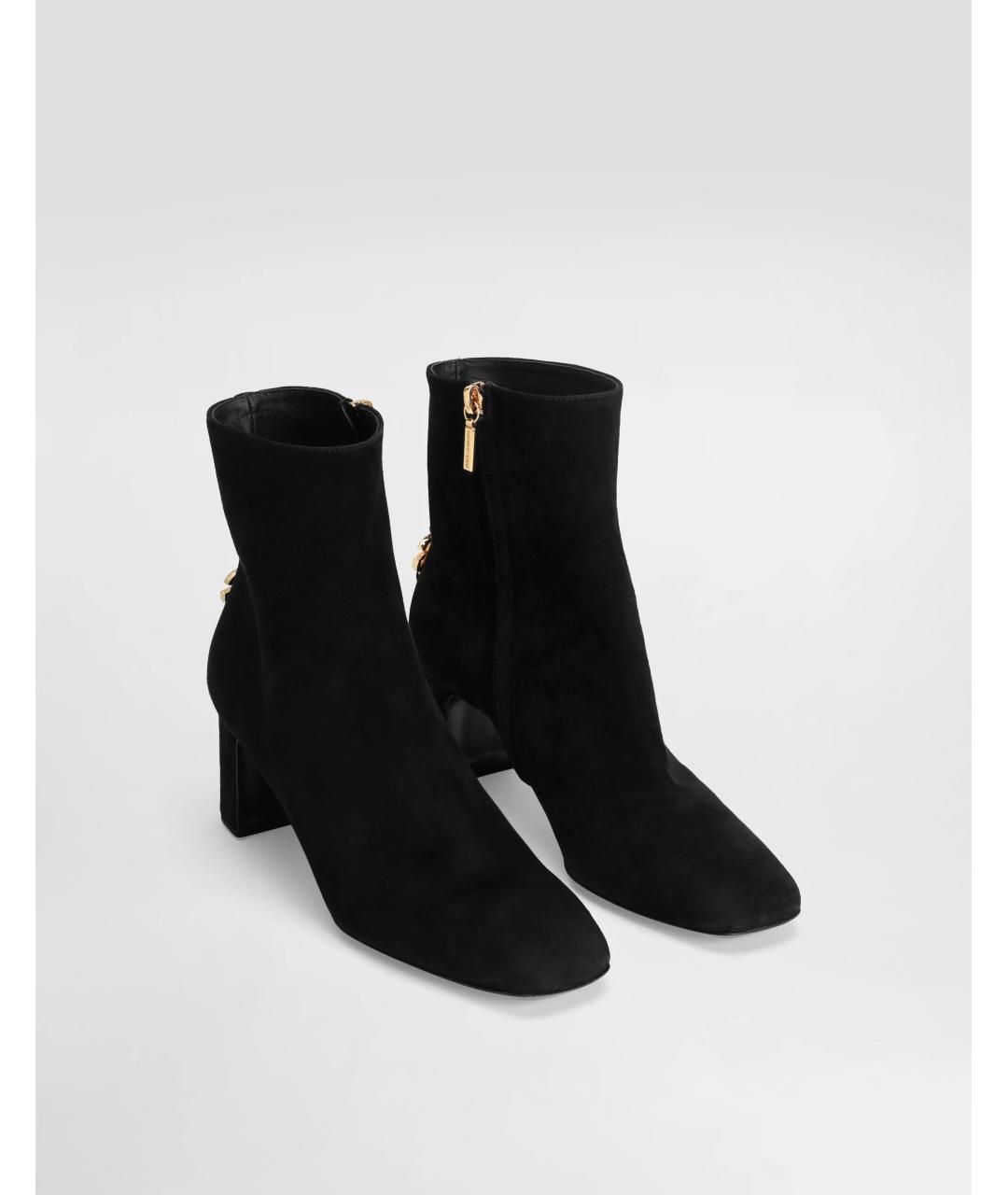 DOLCE&GABBANA Черные замшевые ботильоны, фото 2