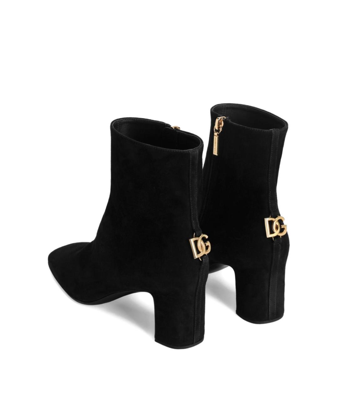 DOLCE&GABBANA Черные замшевые ботильоны, фото 3