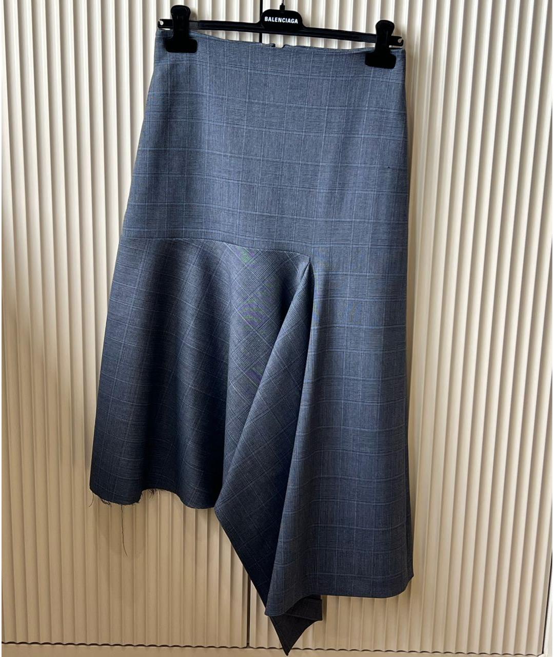 BALENCIAGA Темно-синяя юбка макси, фото 9