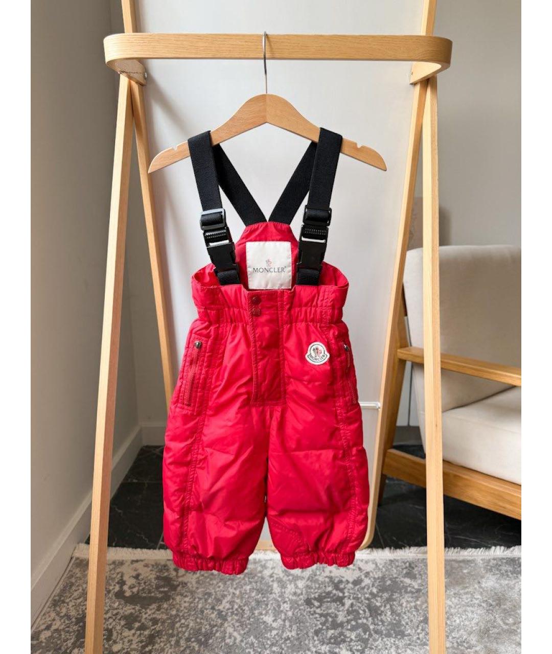 MONCLER KIDS Красный комбинезон, фото 5