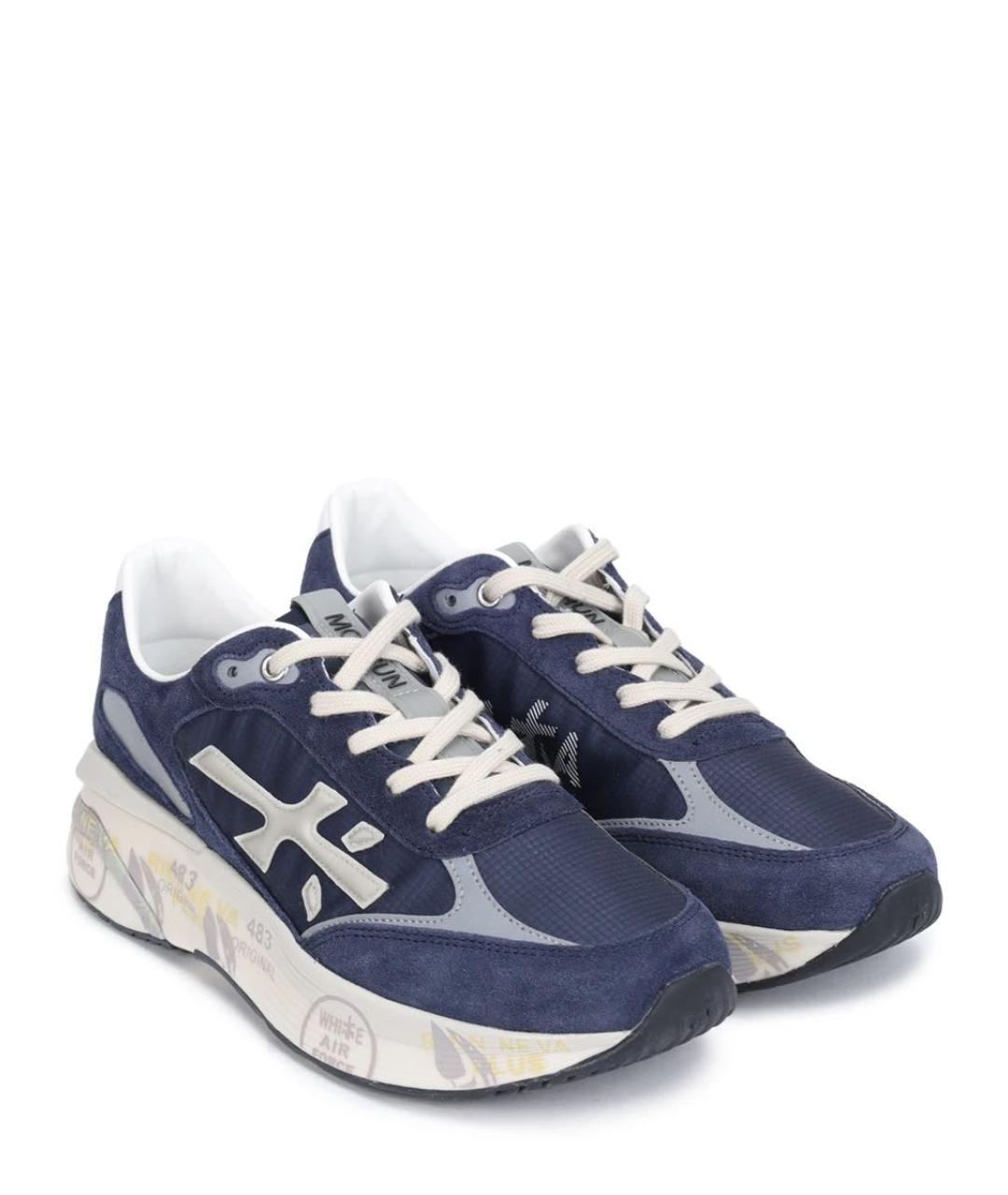 PREMIATA Синие низкие кроссовки / кеды, фото 2