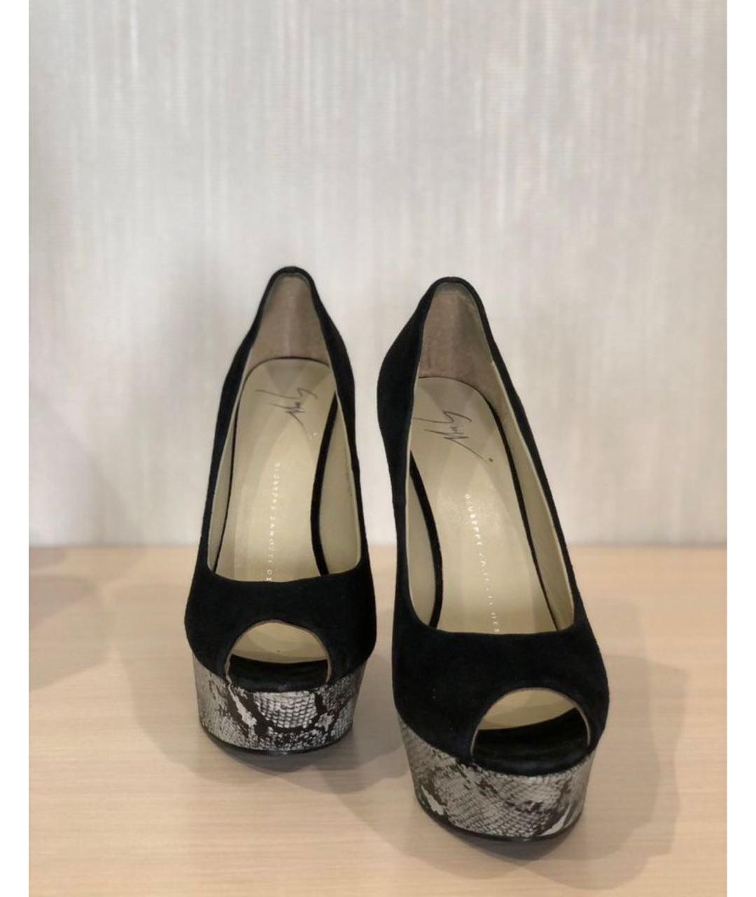 GIUSEPPE ZANOTTI DESIGN Черные замшевые туфли, фото 2