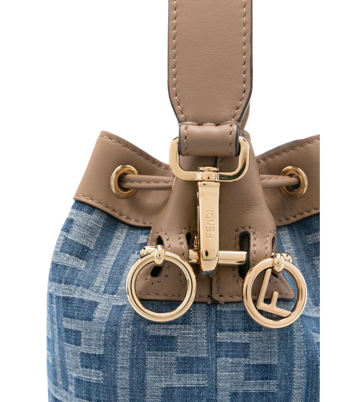 FENDI Голубая деним сумка тоут, фото 2