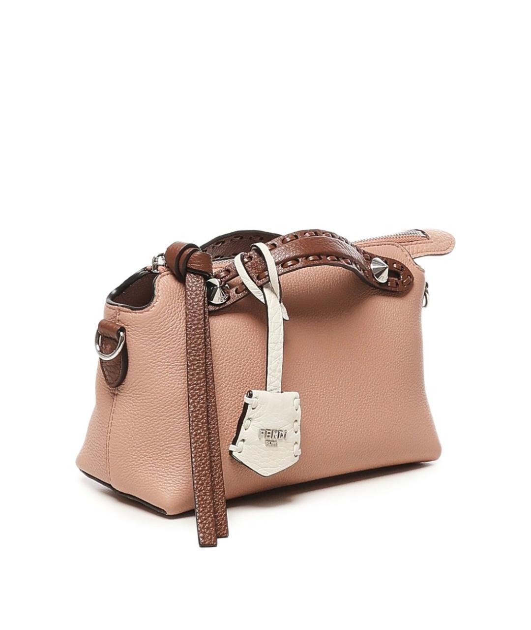FENDI Розовая кожаная сумка тоут, фото 3