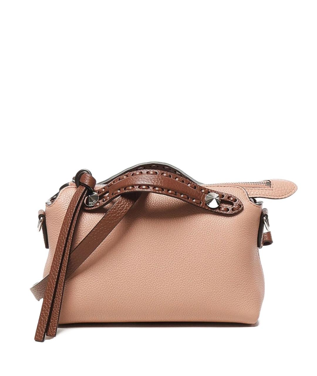 FENDI Розовая кожаная сумка тоут, фото 1