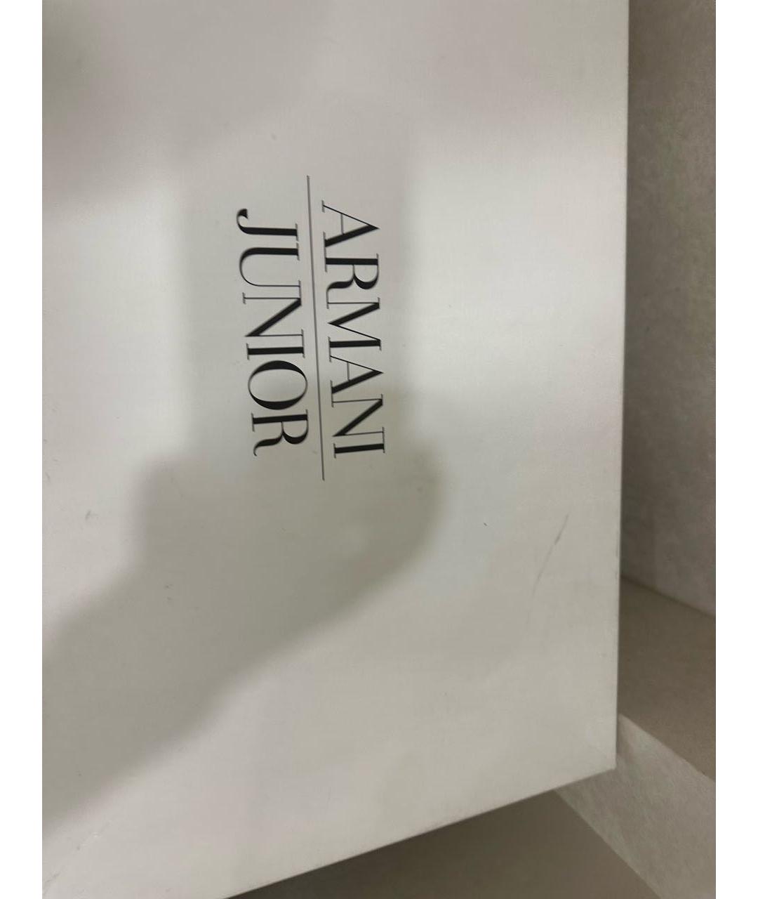 ARMANI JUNIOR Темно-синие сапоги из лакированной кожи, фото 8