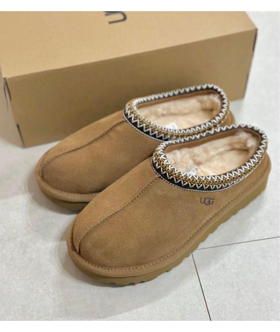 UGG AUSTRALIA Коричневые замшевые сабо, фото 2